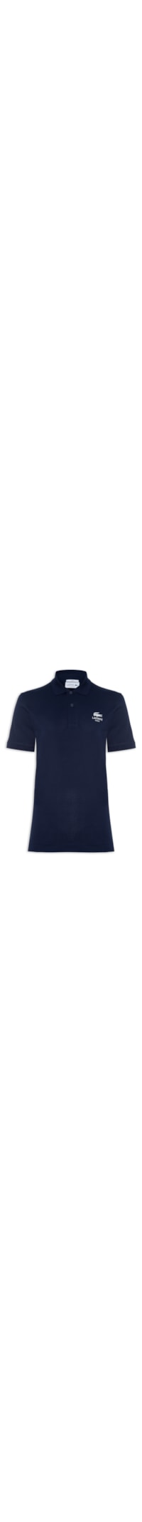 Polo Masculina Classic Fit Com Logo Assinatura - Azul