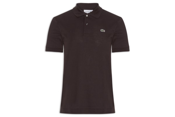 Polo Masculina Classic Fit Em Piquet De Algodão - Marrom