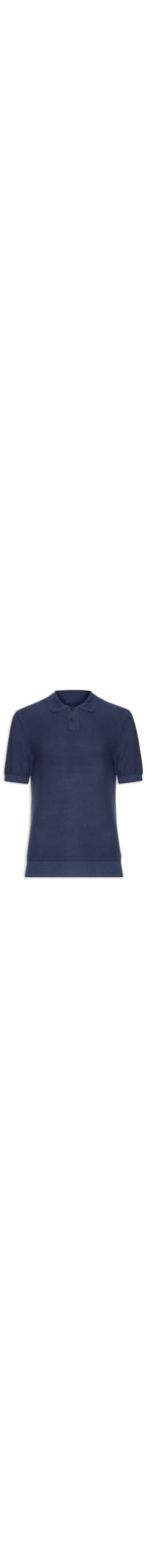 Polo Masculina Classic Fit Em Tricot - Azul