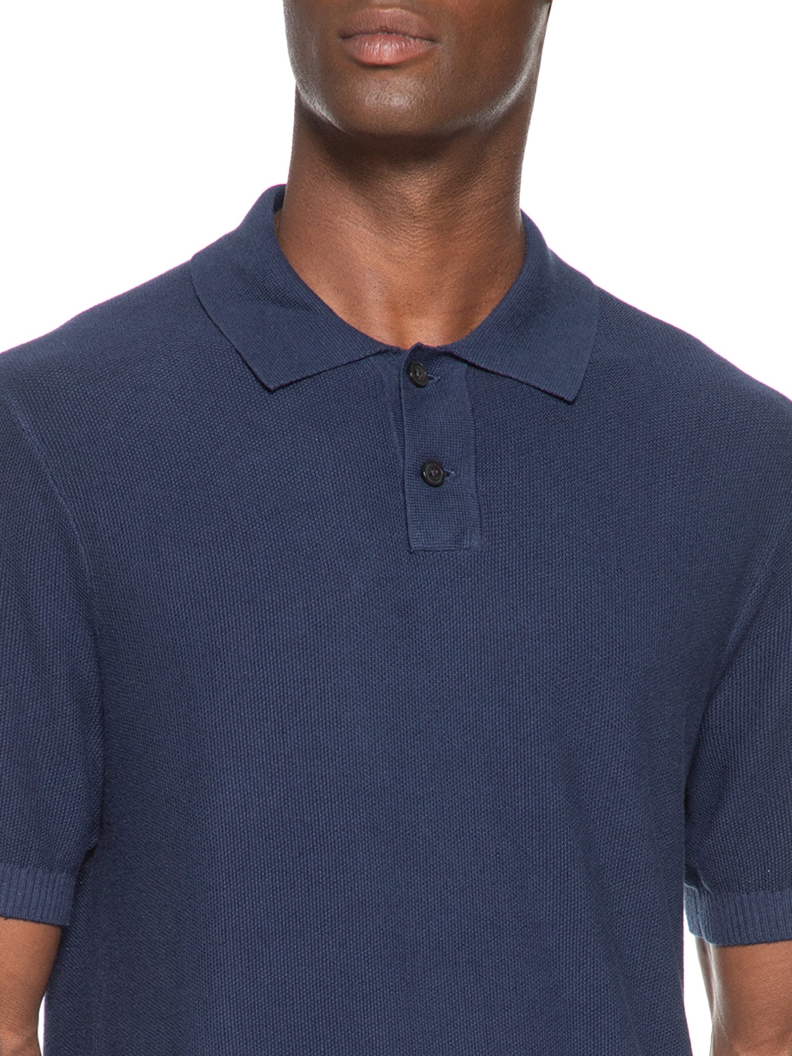 Polo Masculina Classic Fit Em Tricot Azul Levi's