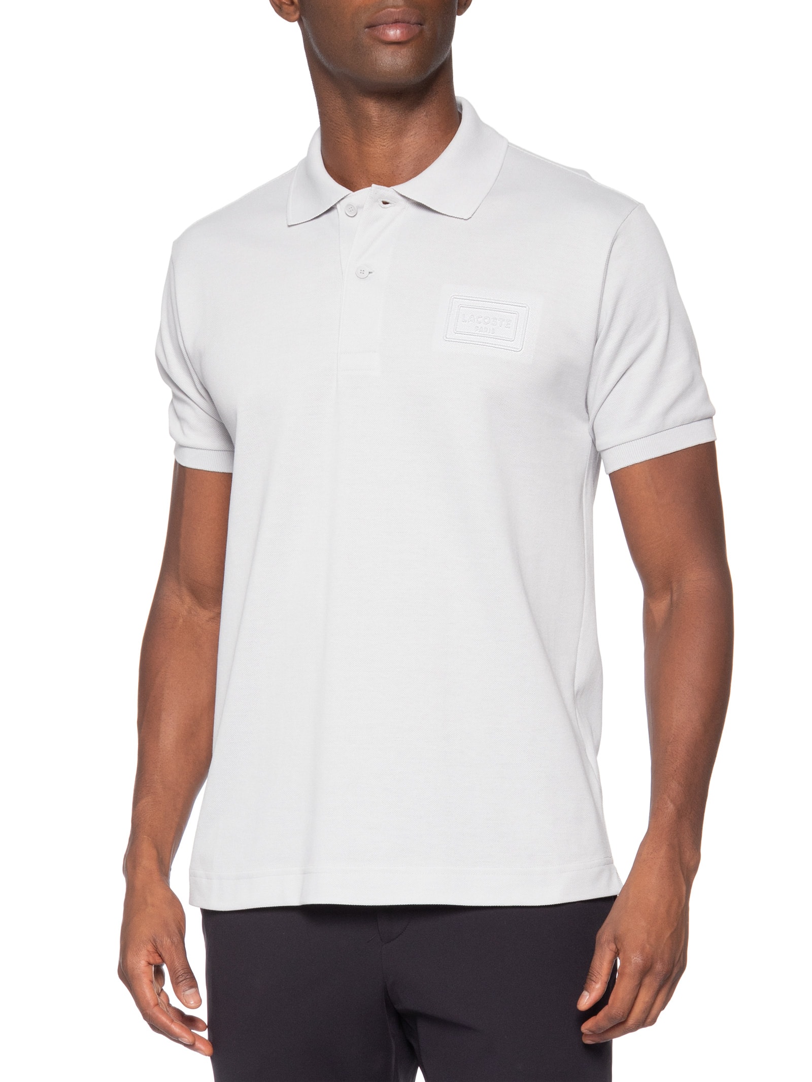 Polo Masculina Classic Fit Embossed Azul Lacoste