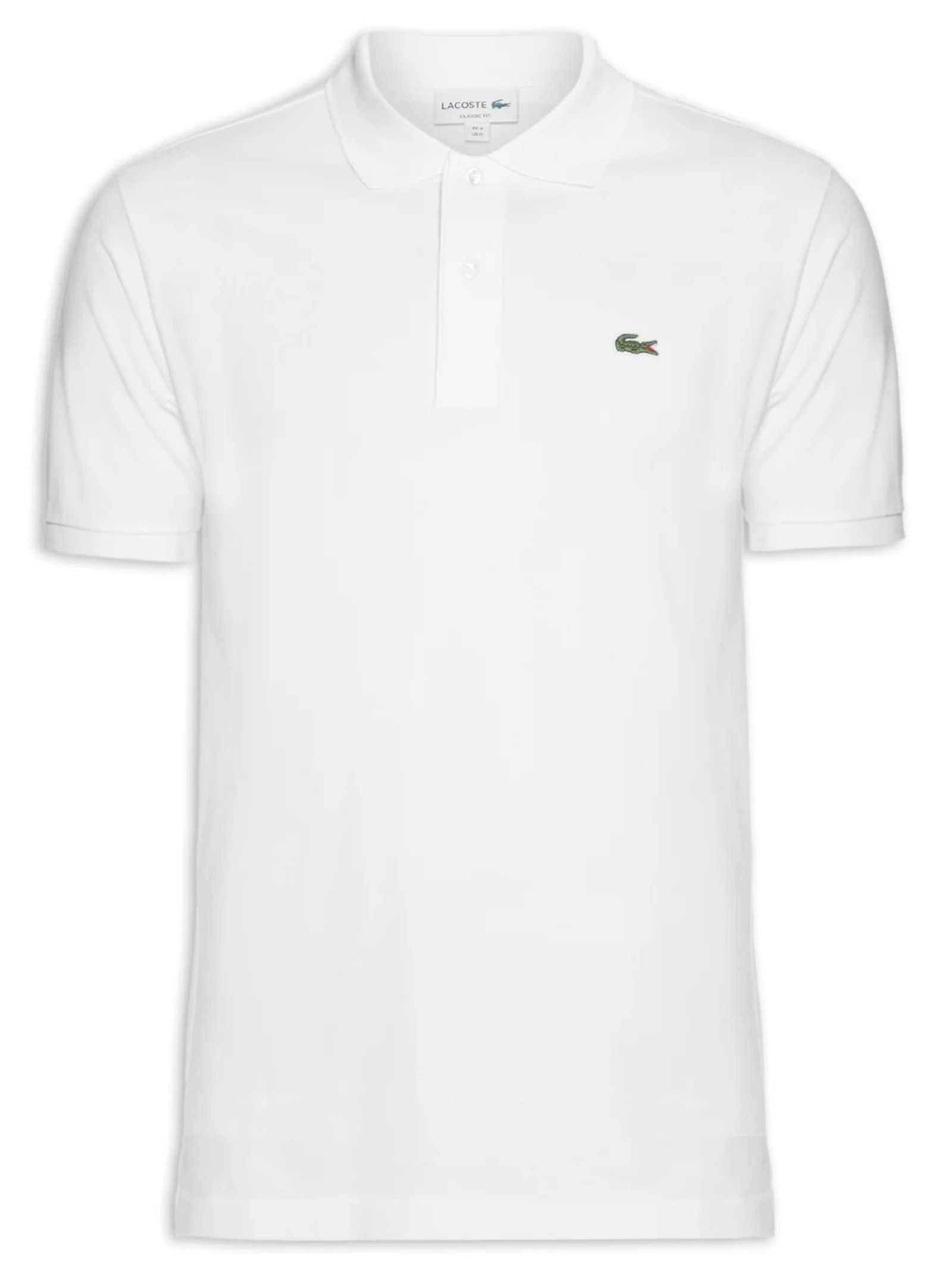 Polo Masculina Classic Fit  L.12.12 Em Piquet De Algodão Branco Lacoste