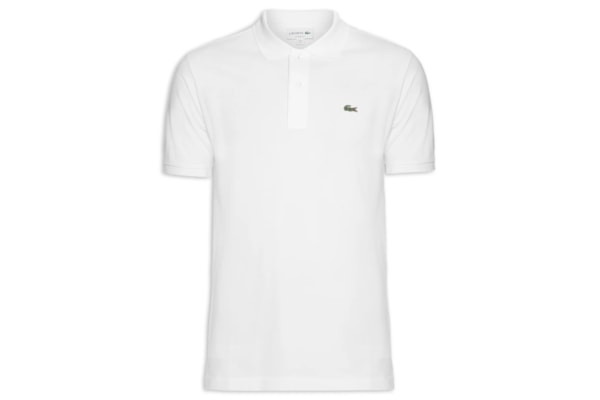 Polo Masculina Classic Fit  L.12.12 Em Piquet De Algodão - Branco