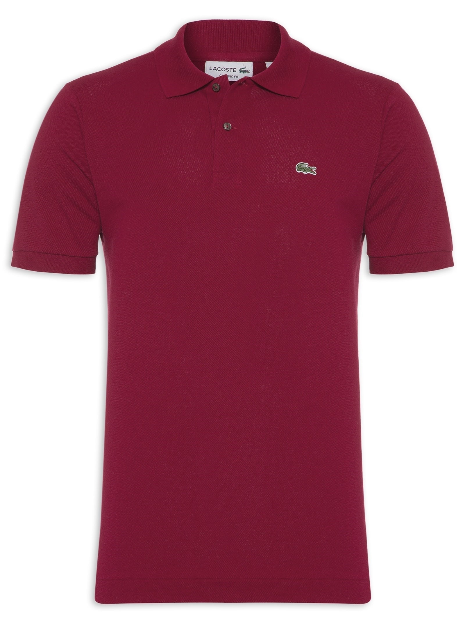 Polo Masculina Classic Fit L.12.12 Em Piquet De Algodão Vermelho Lacoste