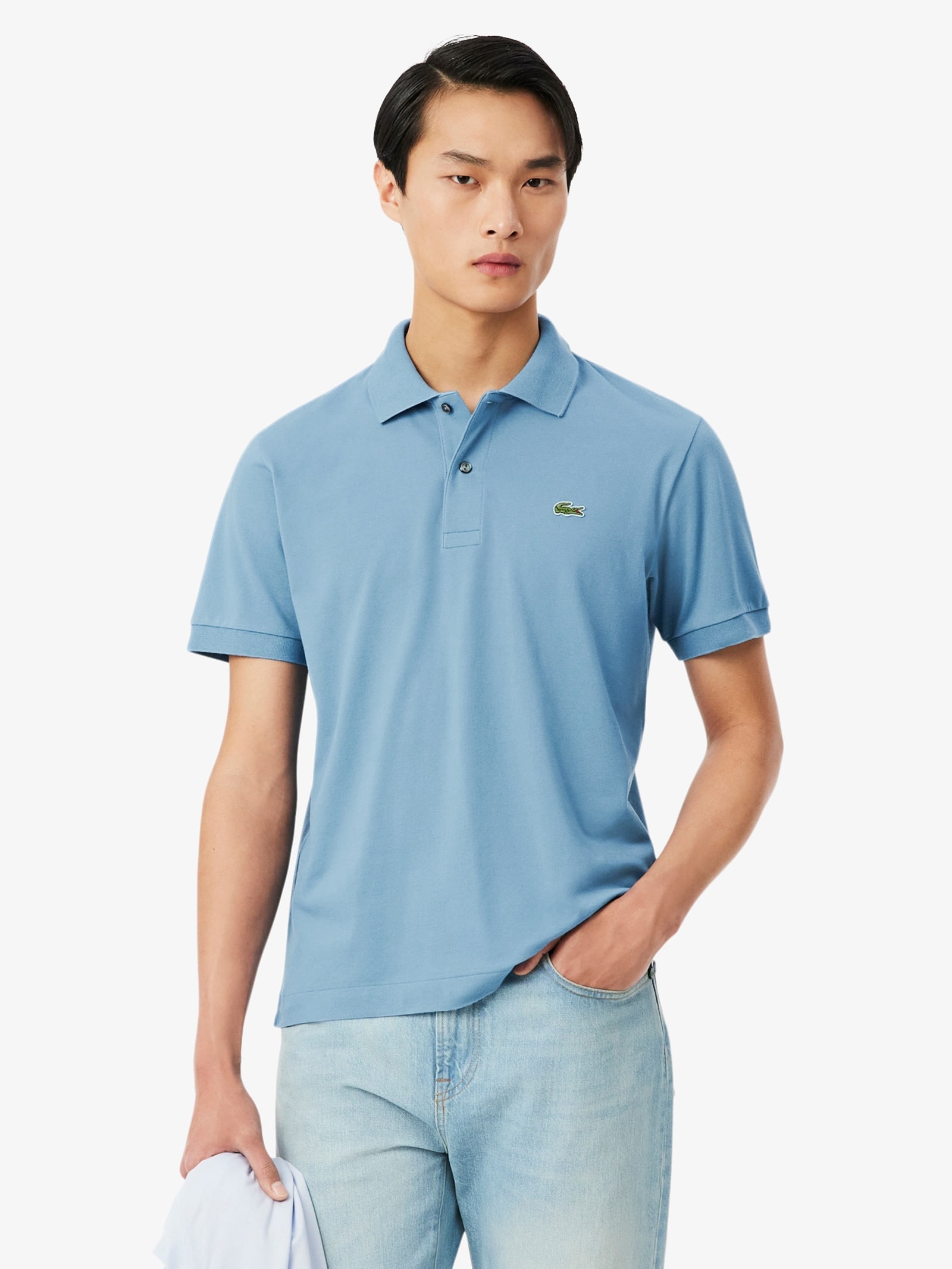 Polo Masculina Classic Fit L.12.12 Light Piquet Azul Lacoste