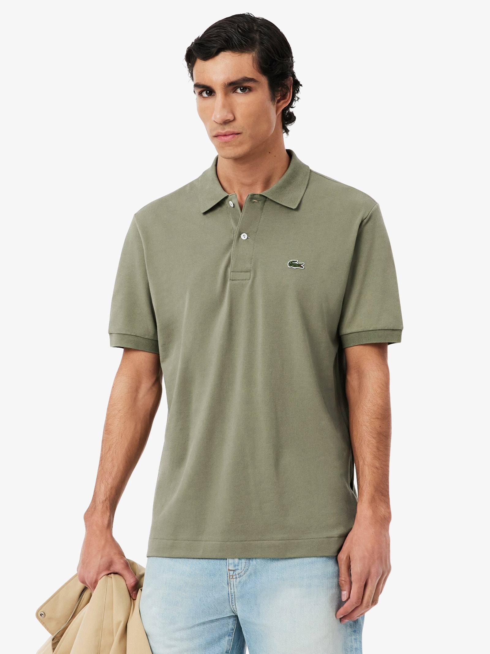Polo Masculina Classic Fit L.12.12 Light Piquet Verde Lacoste