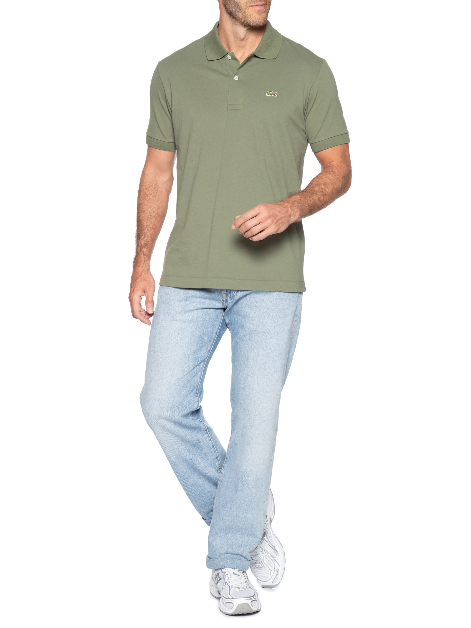 Polo Masculina Classic Fit L.12.12 Light Piquet Verde Lacoste