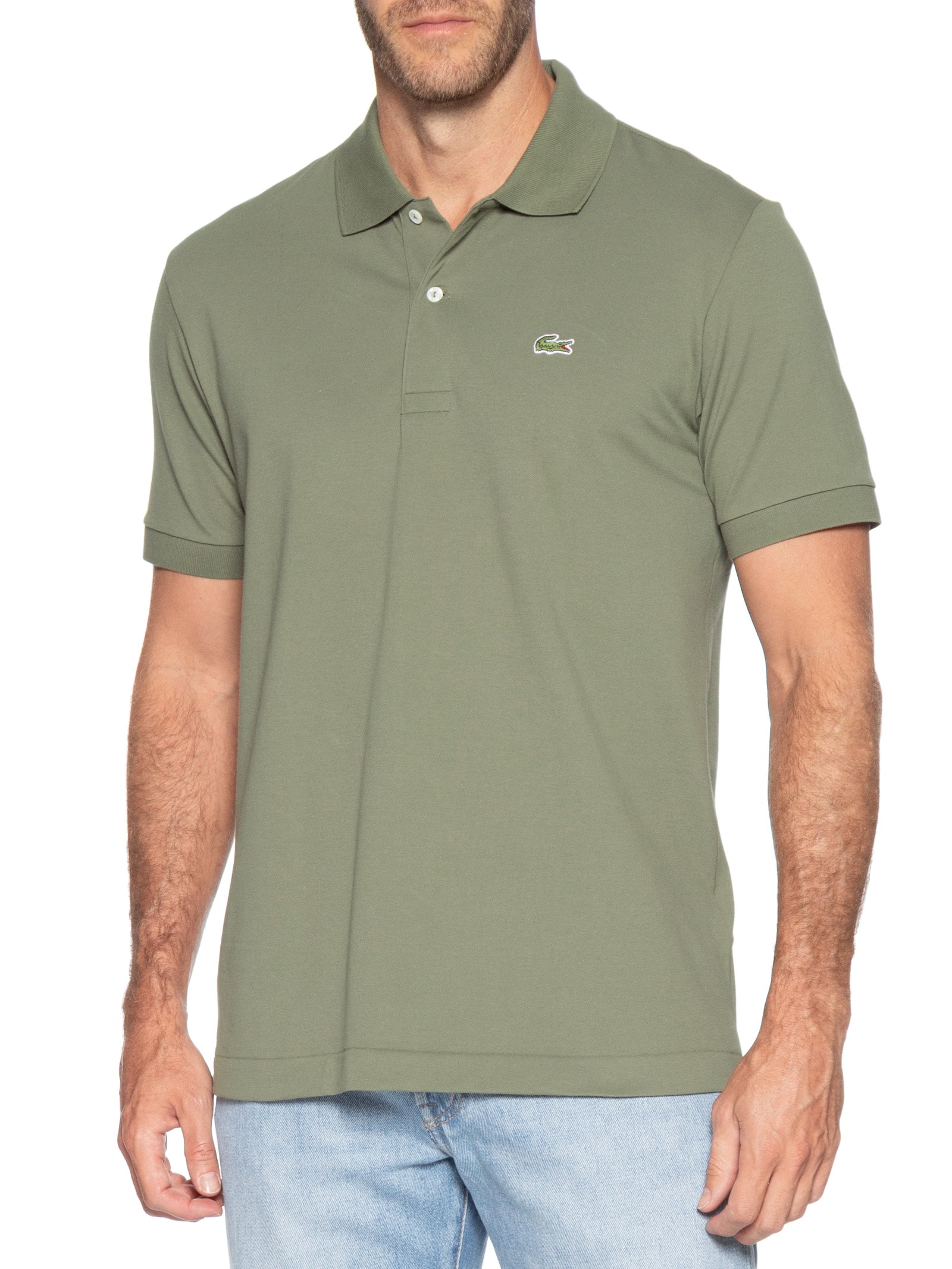 Polo Masculina Classic Fit L.12.12 Light Piquet Verde Lacoste