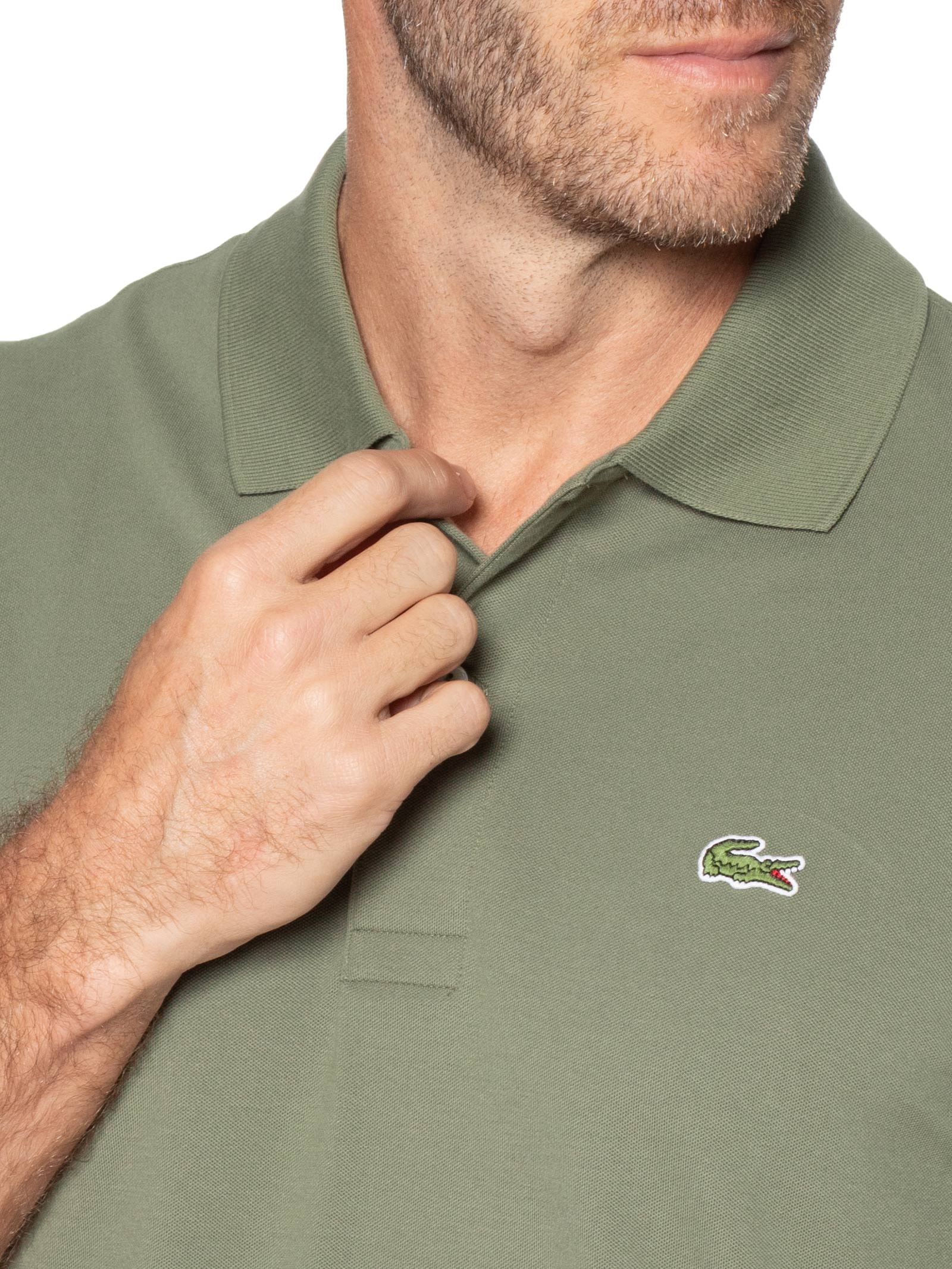 Polo Masculina Classic Fit L.12.12 Light Piquet Verde Lacoste