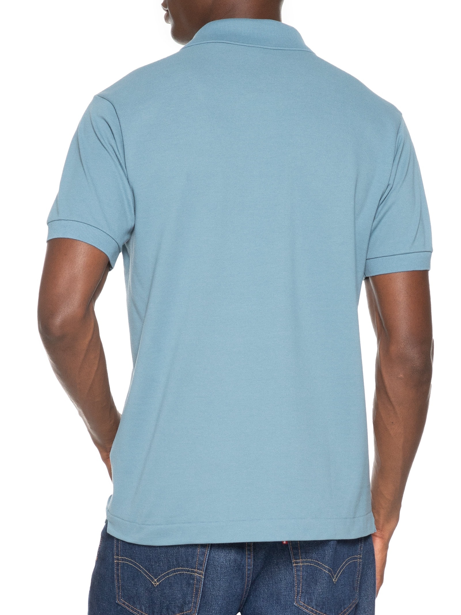 Polo Masculina Classic Fit L.12.12 Piquet De Algodão Azul Lacoste