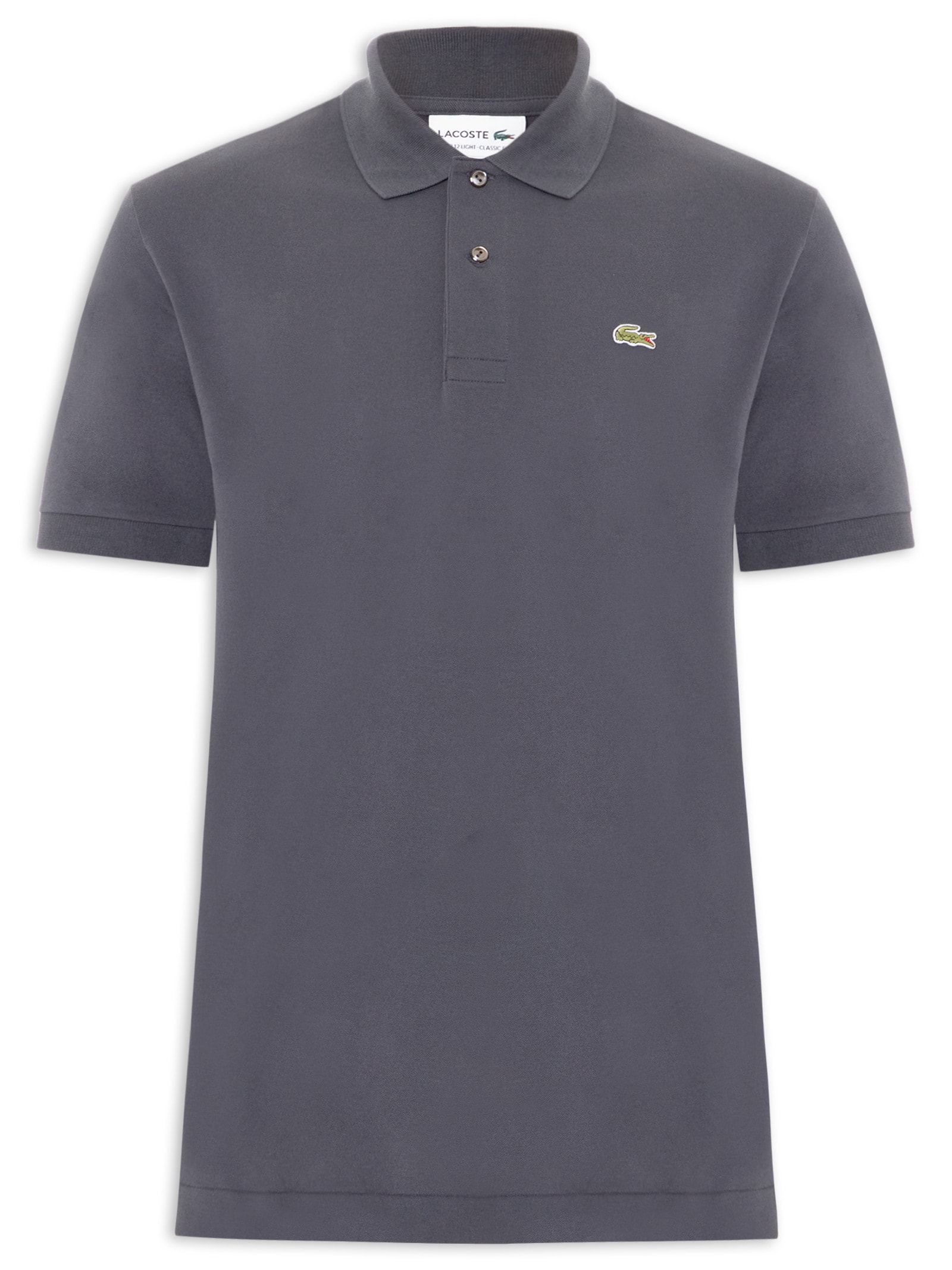 Polo Masculina Classic Fit L1212 Light Piquet Cinza Lacoste