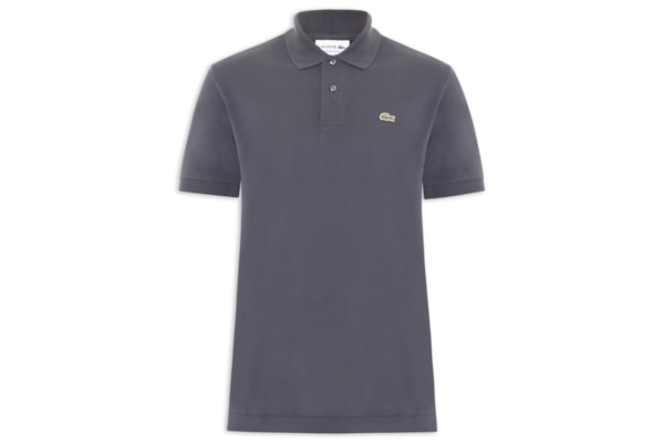 Polo Masculina Classic Fit L1212 Light Piquet - Cinza