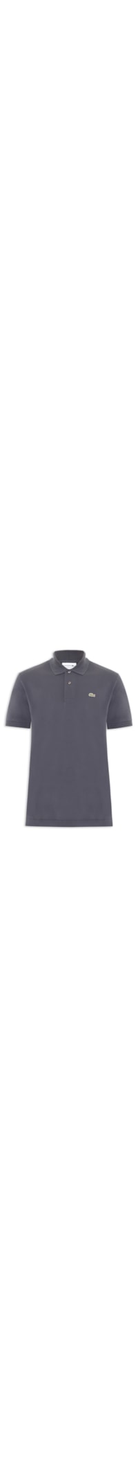 Polo Masculina Classic Fit L1212 Light Piquet - Cinza