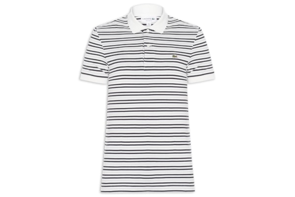 Polo Masculina Classic Fit Listrada - Preto