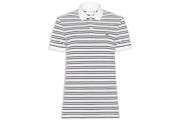 Polo Masculina Classic Fit Listrada - Preto