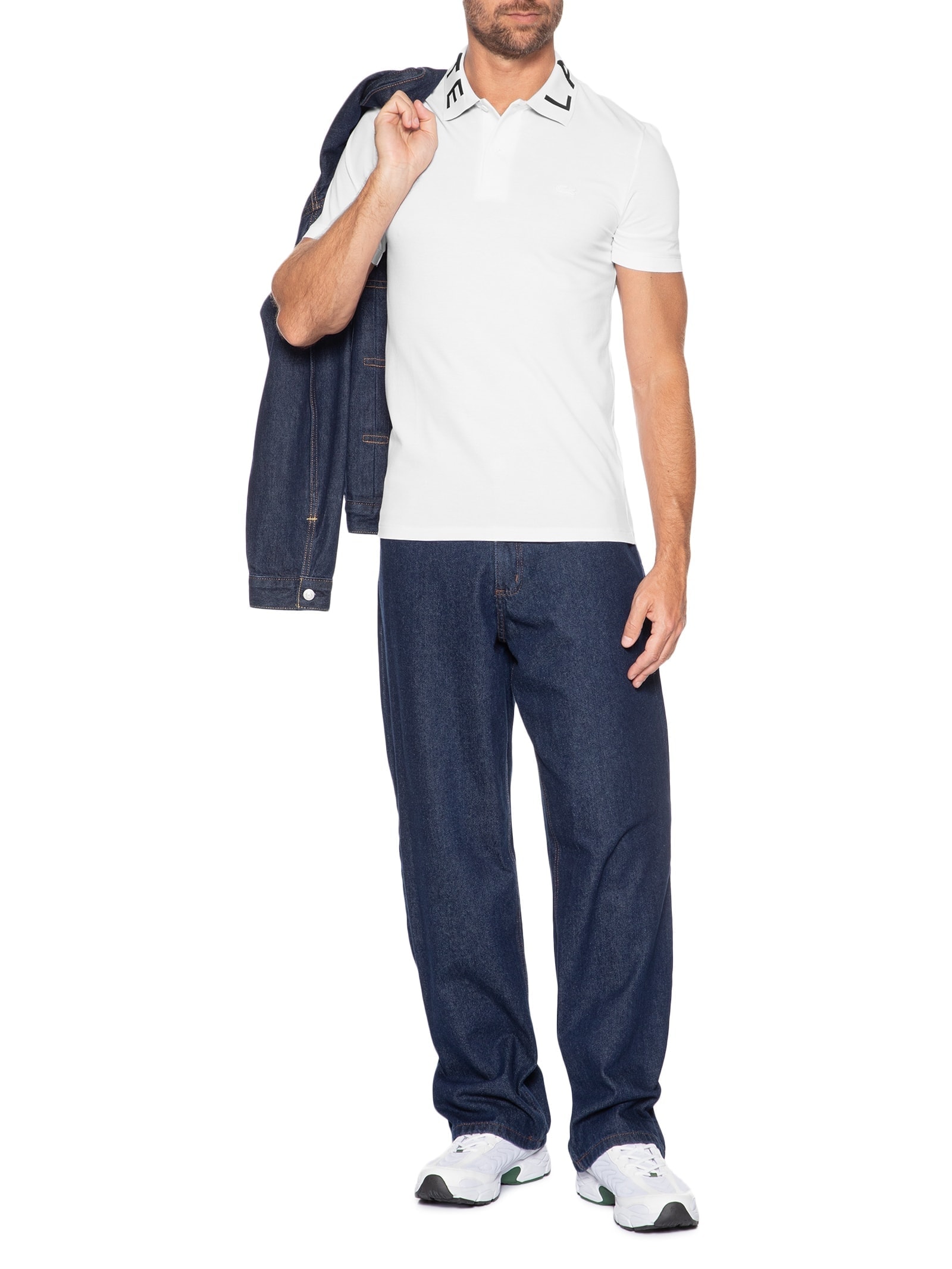 Polo Masculina Classic Fit Movement Petit Piquet Branco Lacoste