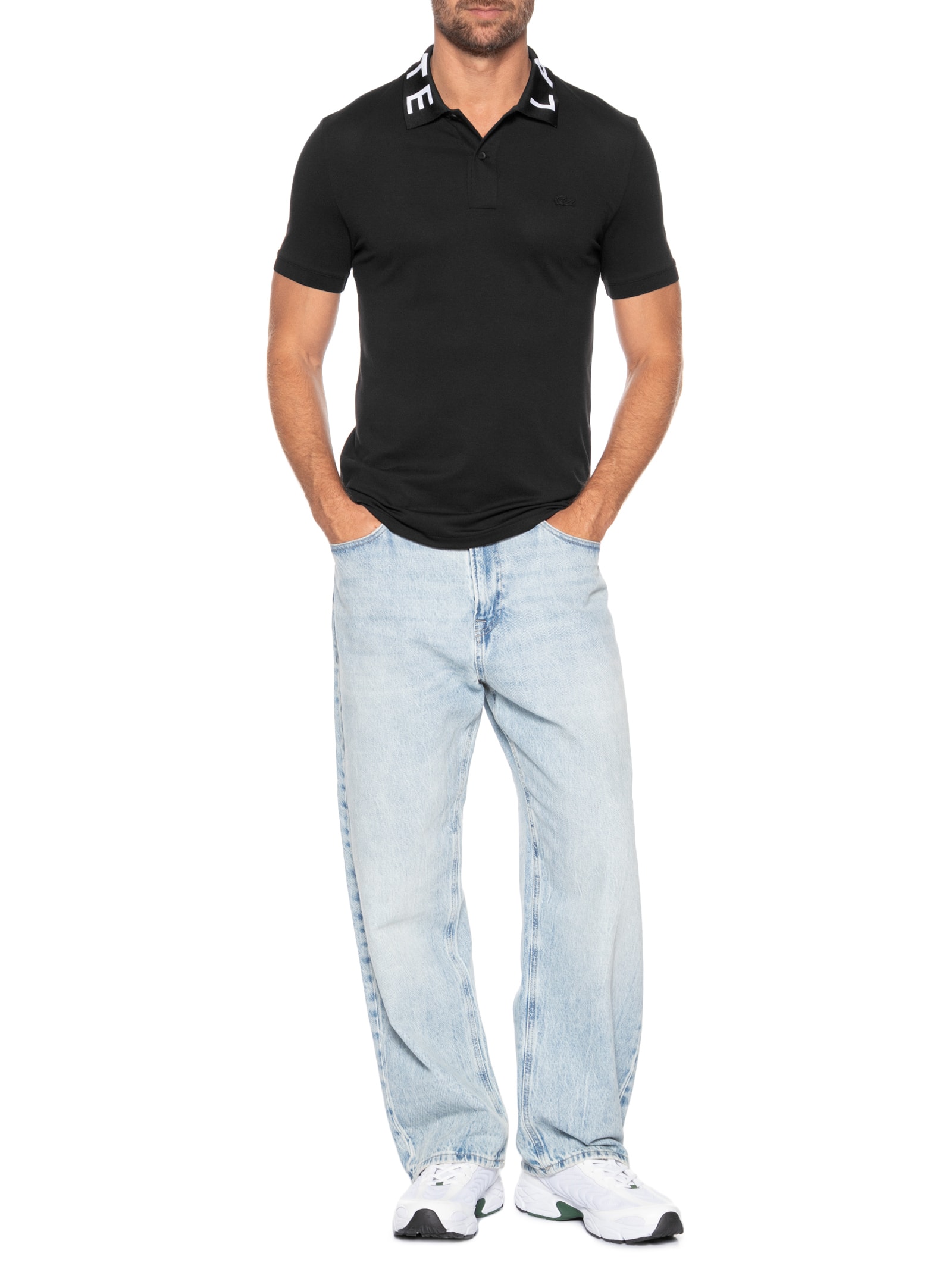 Polo Masculina Classic Fit Movement Petit Piquet Preto Lacoste