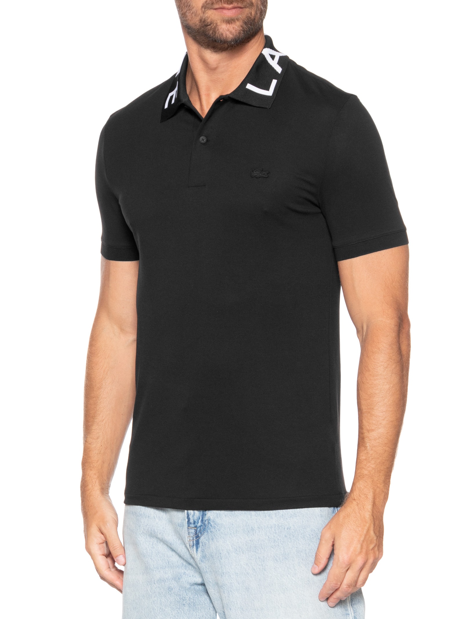 Polo Masculina Classic Fit Movement Petit Piquet Preto Lacoste