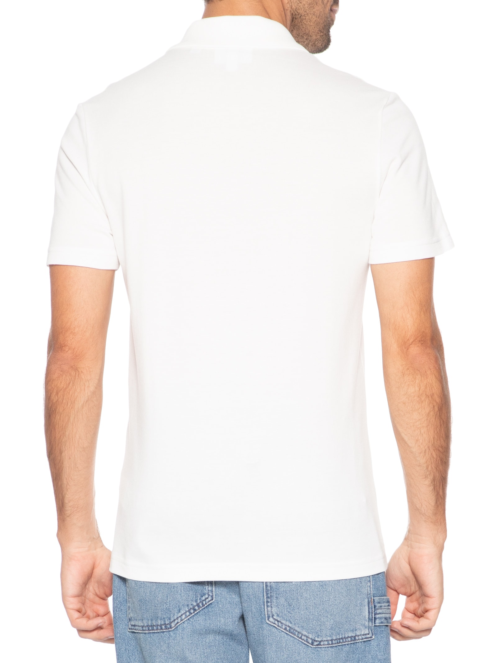 Polo Masculina Classic Fit Moyen Petit Piquet Branco Lacoste