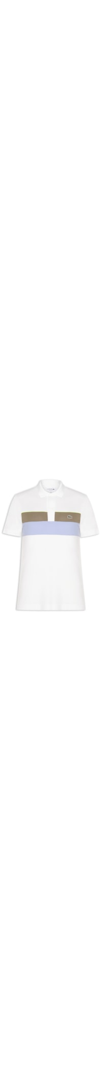 Polo Masculina Classic Fit Moyen Petit Piquet - Branco