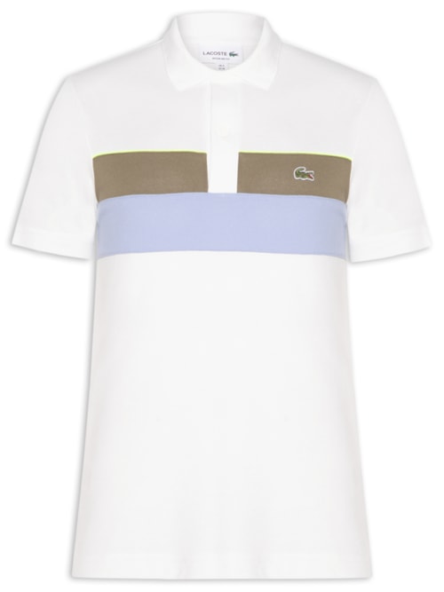 Polo Masculina Classic Fit Moyen Petit Piquet – Branco