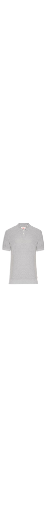 Polo Masculina Classic Fit Tricot - Cinza