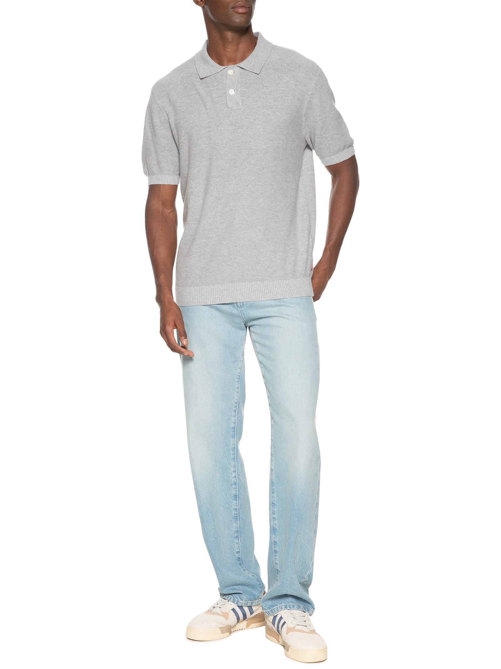 Polo Masculina Classic Fit Tricot Cinza Levi's