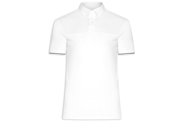 Polo Masculina com Detalhe na Manga - Branco