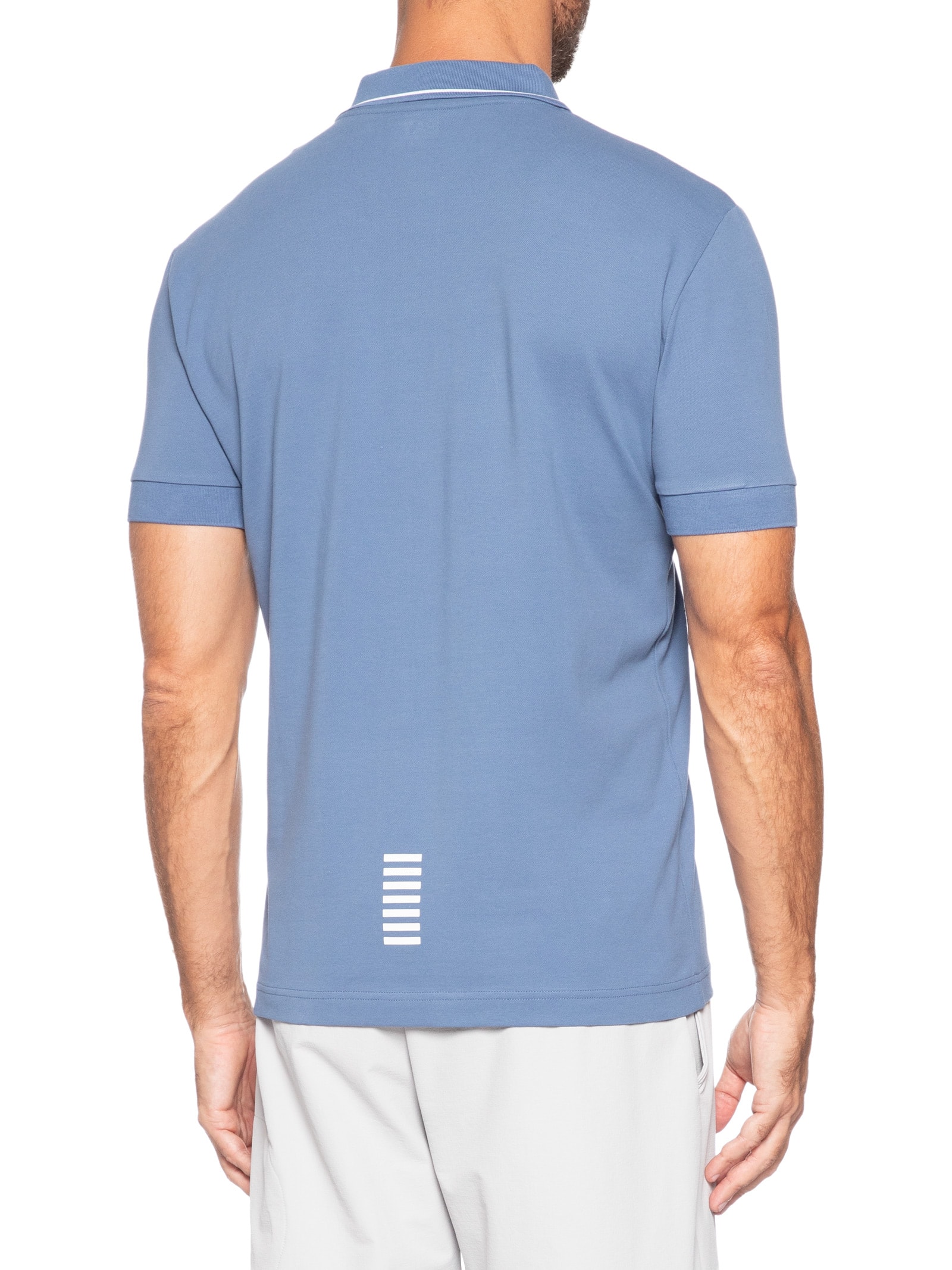 Polo Masculina Com Friso Train Core Azul Ea7 Emporio Armani