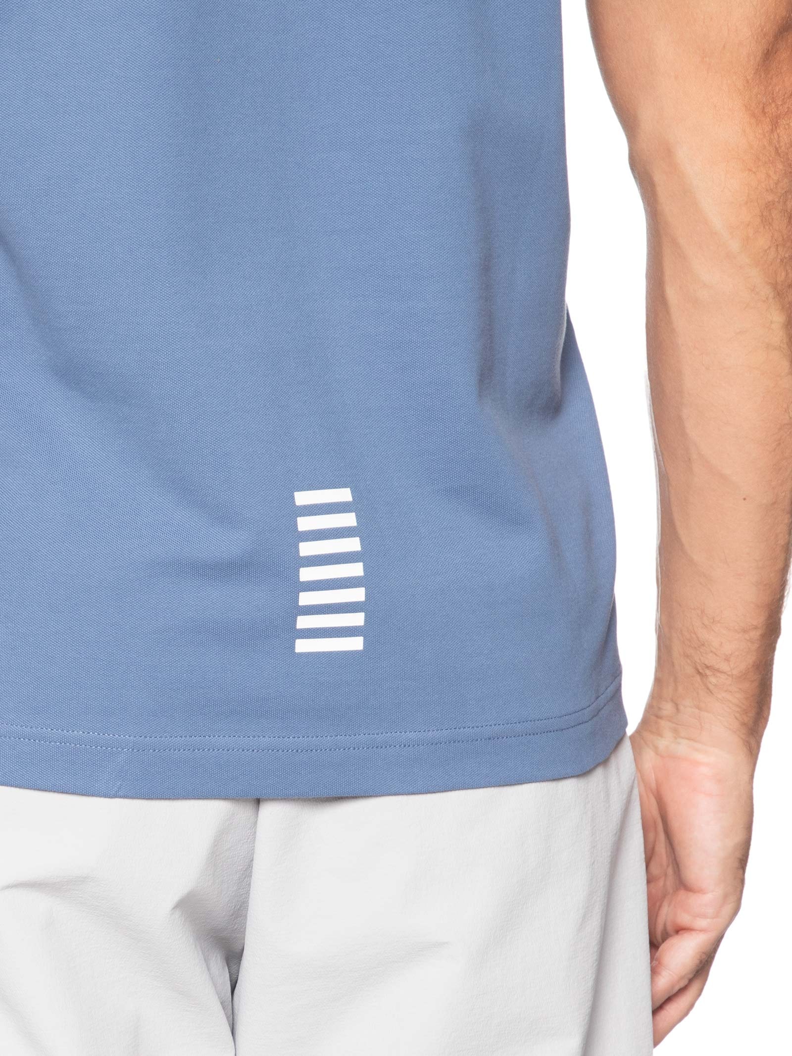 Polo Masculina Com Friso Train Core Azul Ea7 Emporio Armani