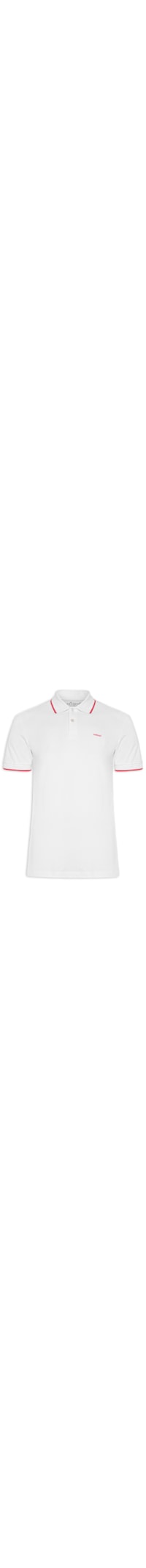 Polo Masculina Com Linhas - Branco