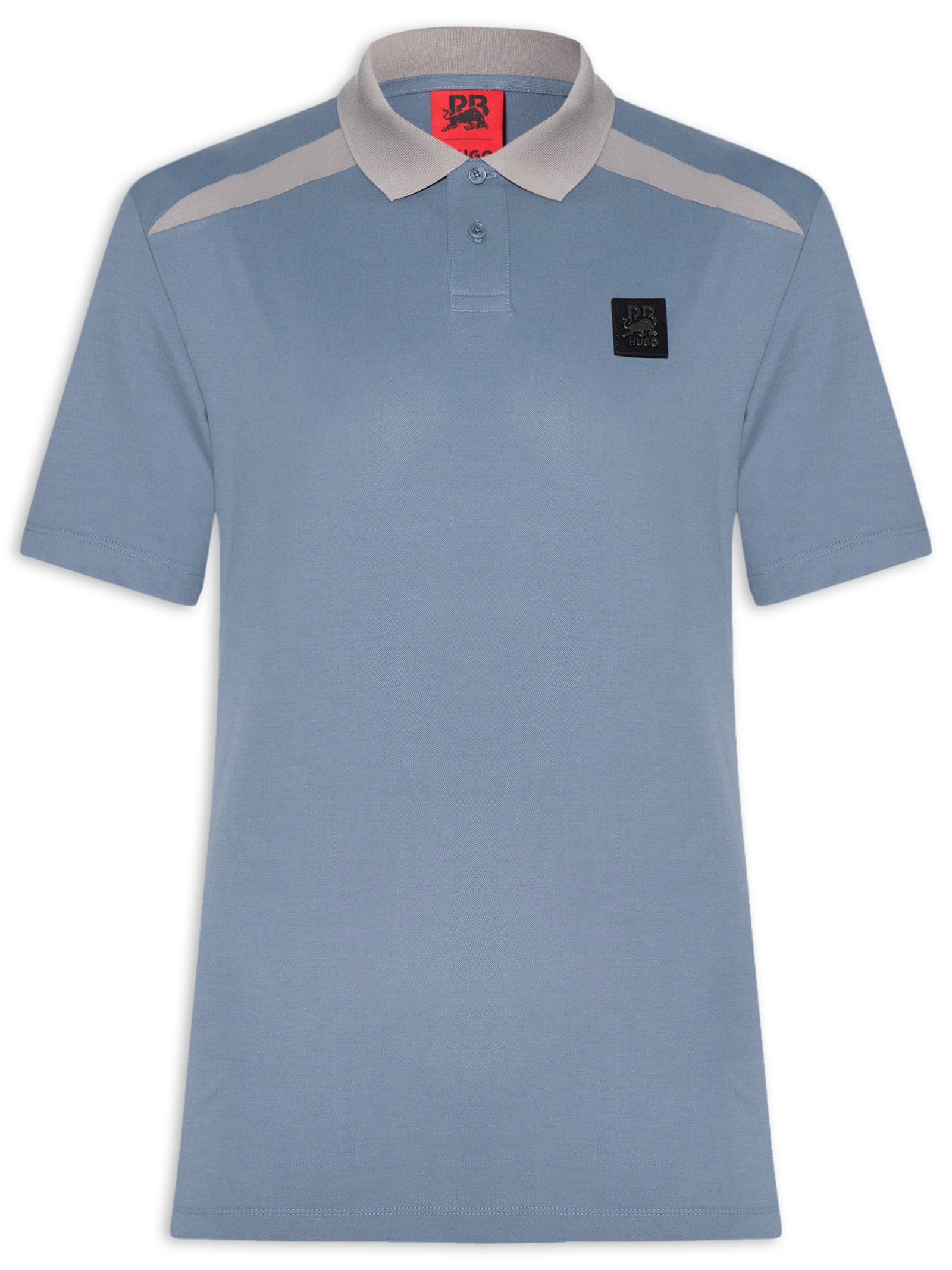 Polo Masculina Com Recortes Dunios Collab Redbull Cinza Hugo