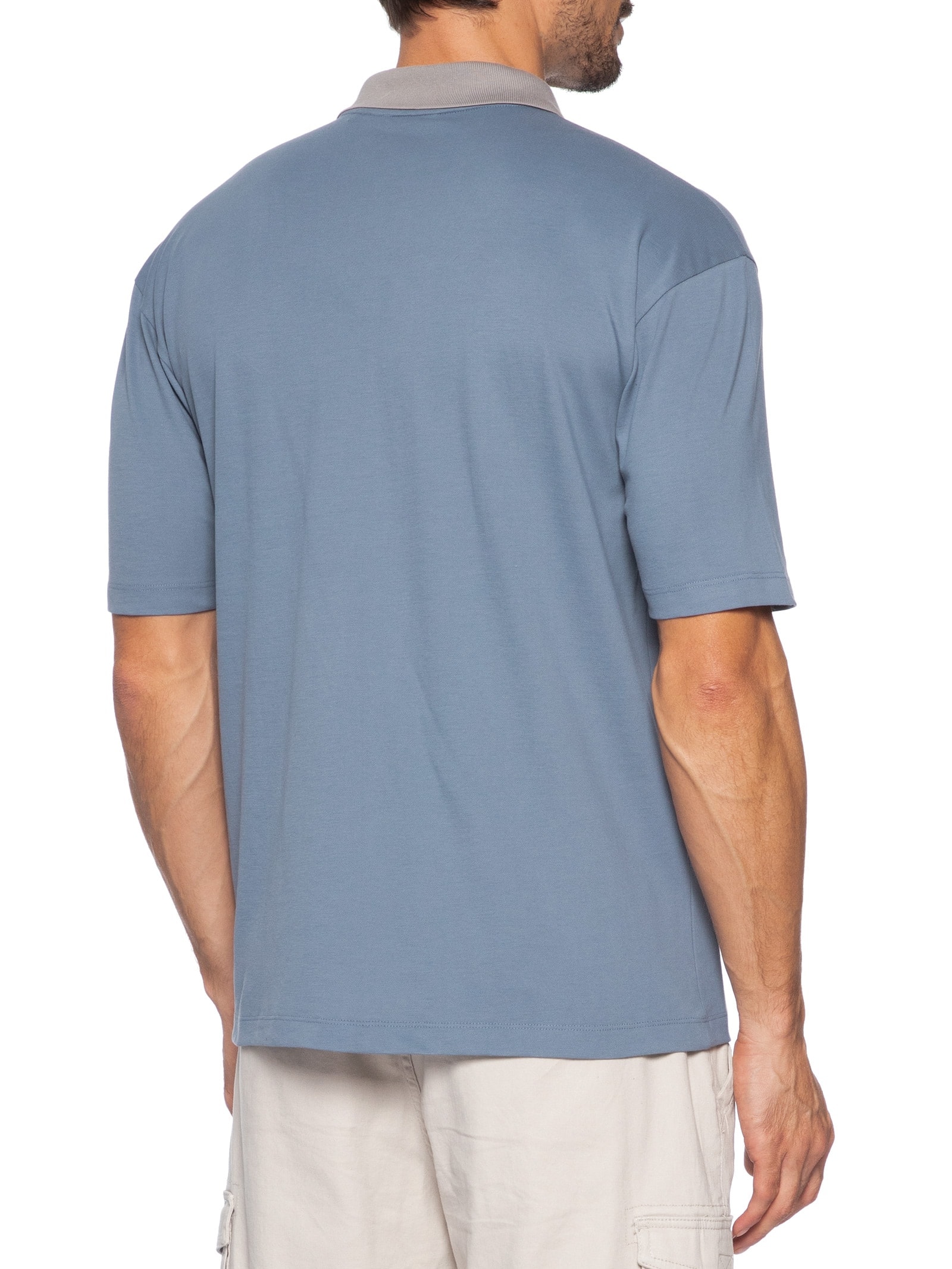Polo Masculina Com Recortes Dunios Collab Redbull Cinza Hugo
