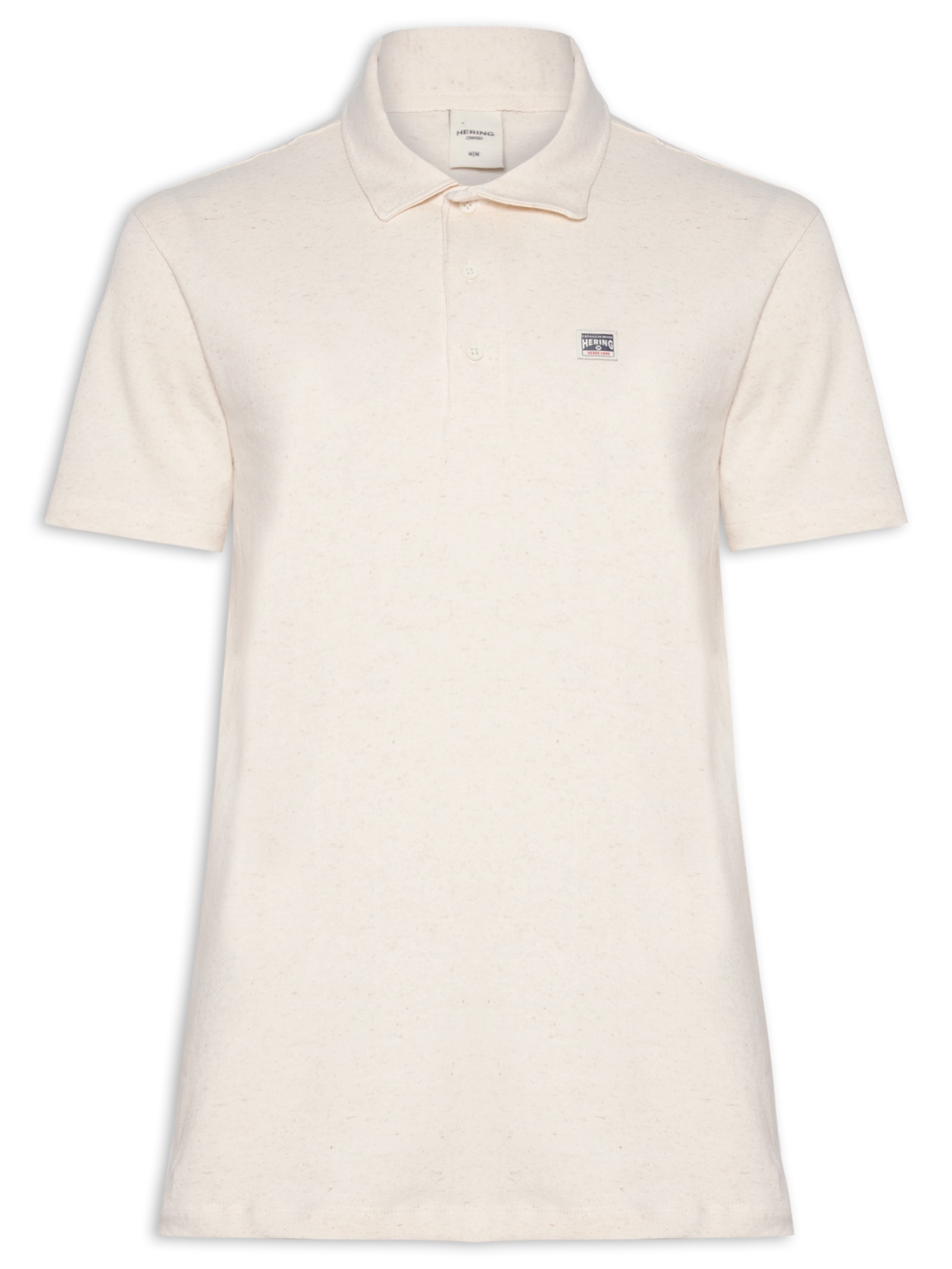 Polo Masculina Comfort Fit Linho Heritage Off White Hering