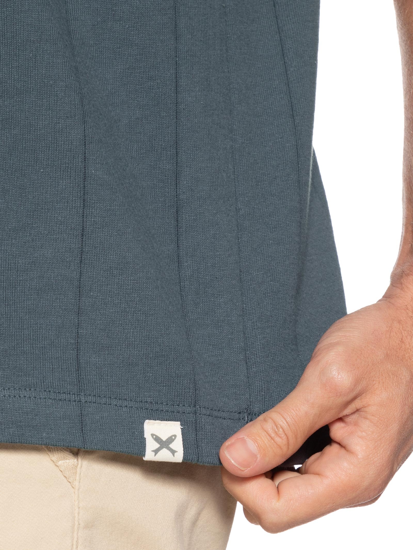 Polo Masculina Comfort Fit Listras Texturizadas Cinza Hering