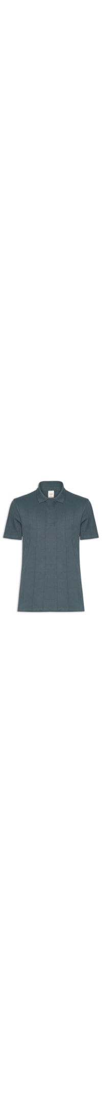 Polo Masculina Comfort Fit Listras Texturizadas - Cinza