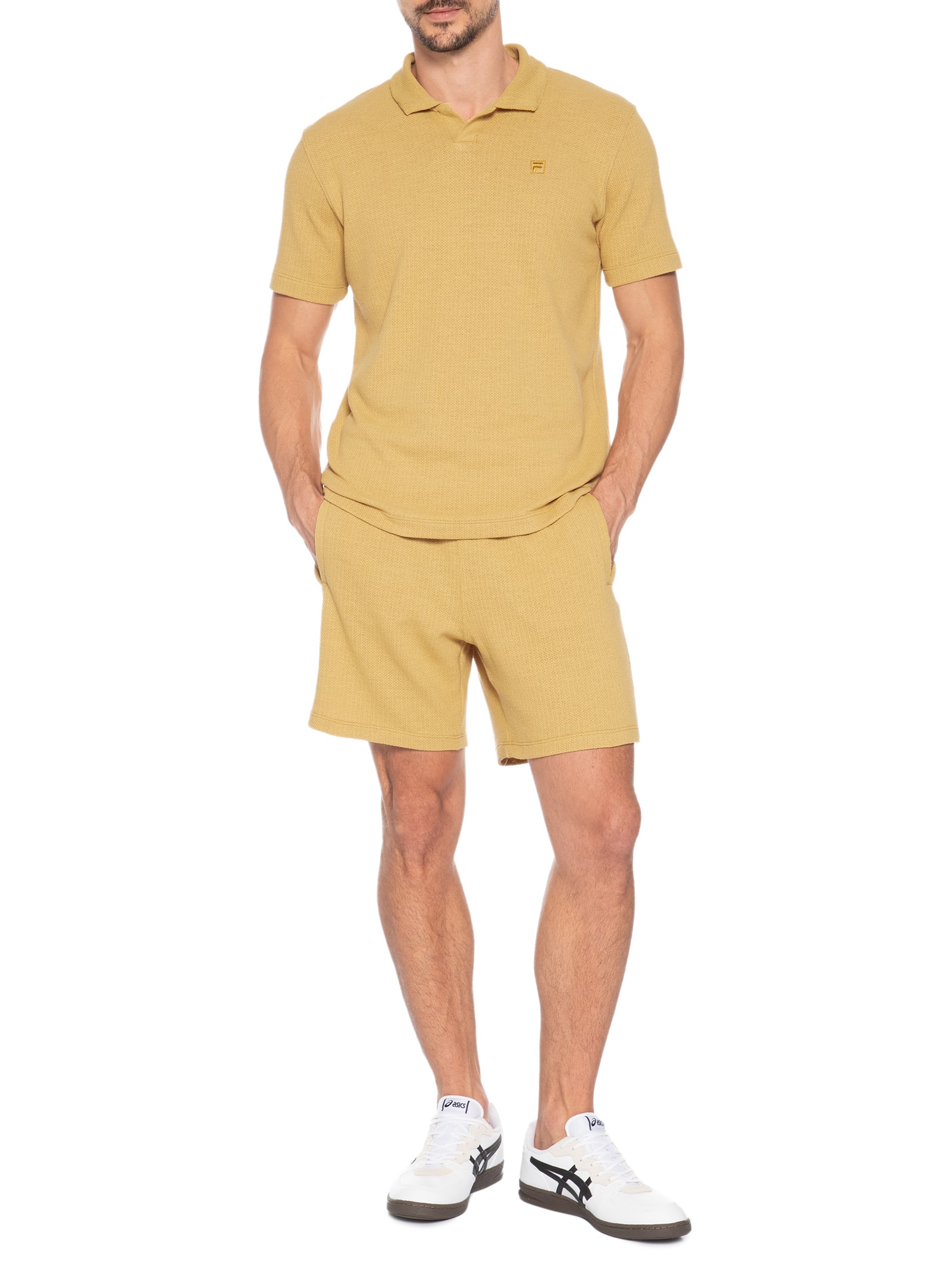 Polo Masculina Comfort Knit Marrom Fila