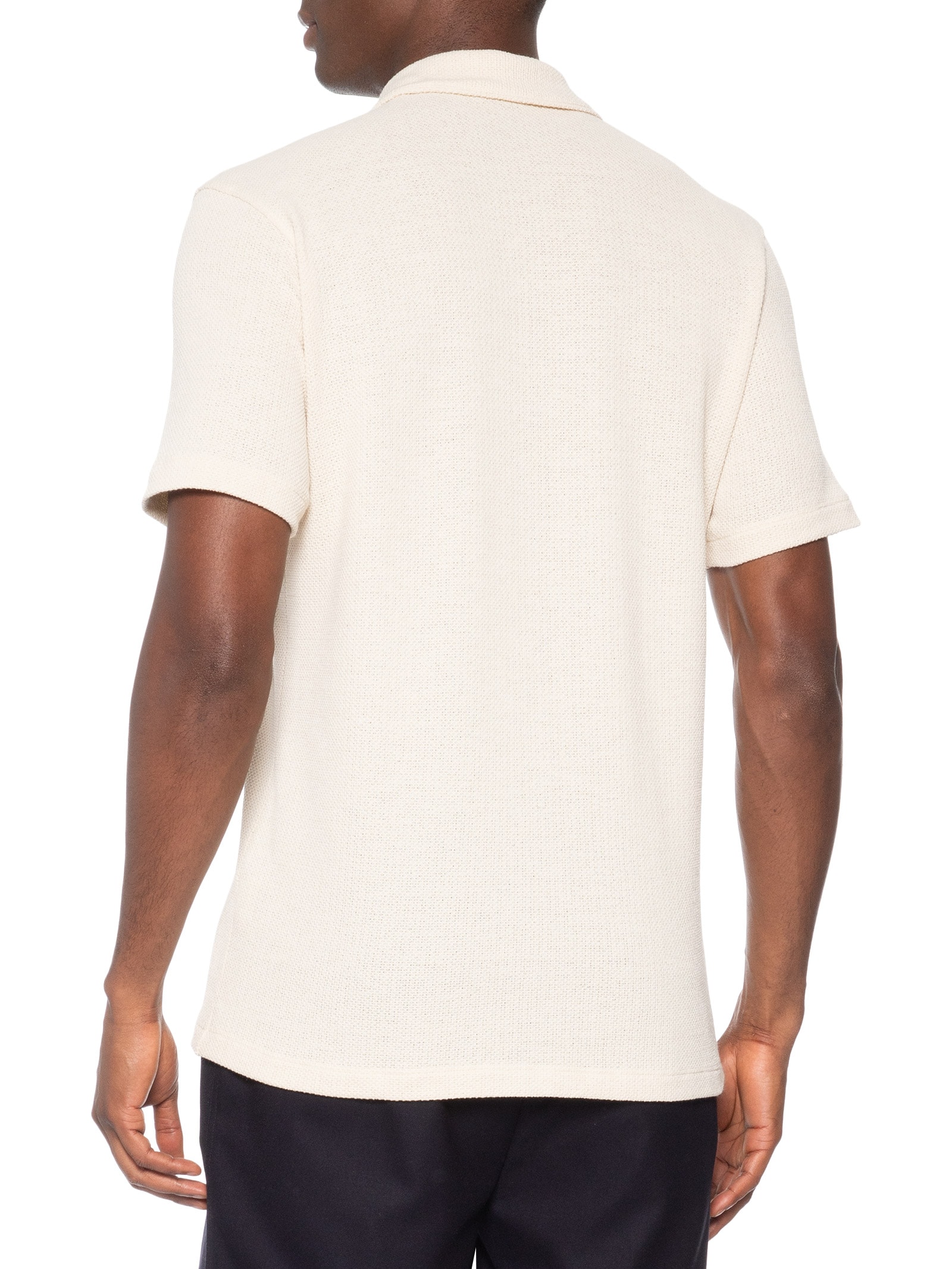 Polo Masculina Comfort Knit Off White Fila