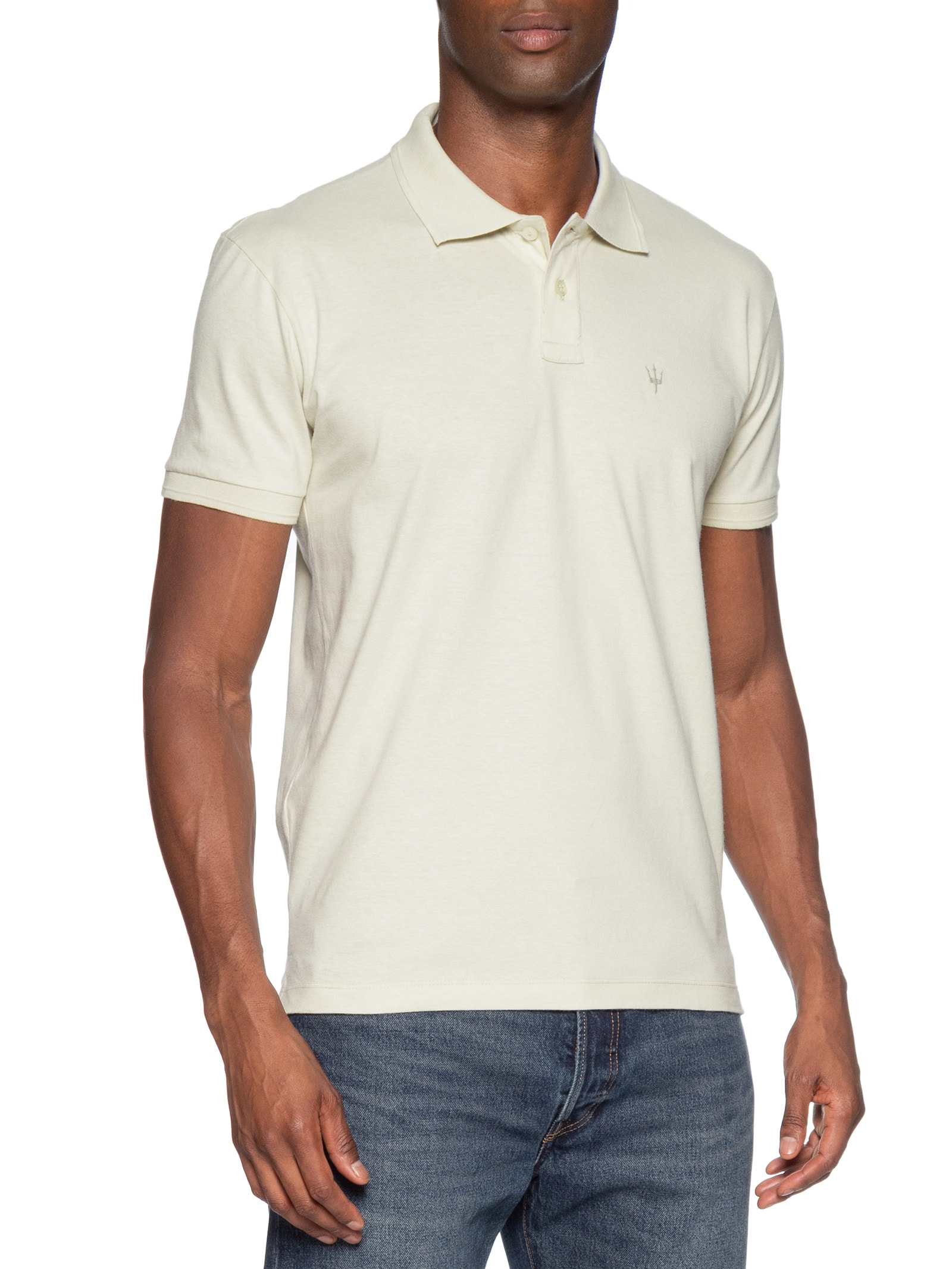 Pólo Masculina Coroa Comfort Bege Osklen