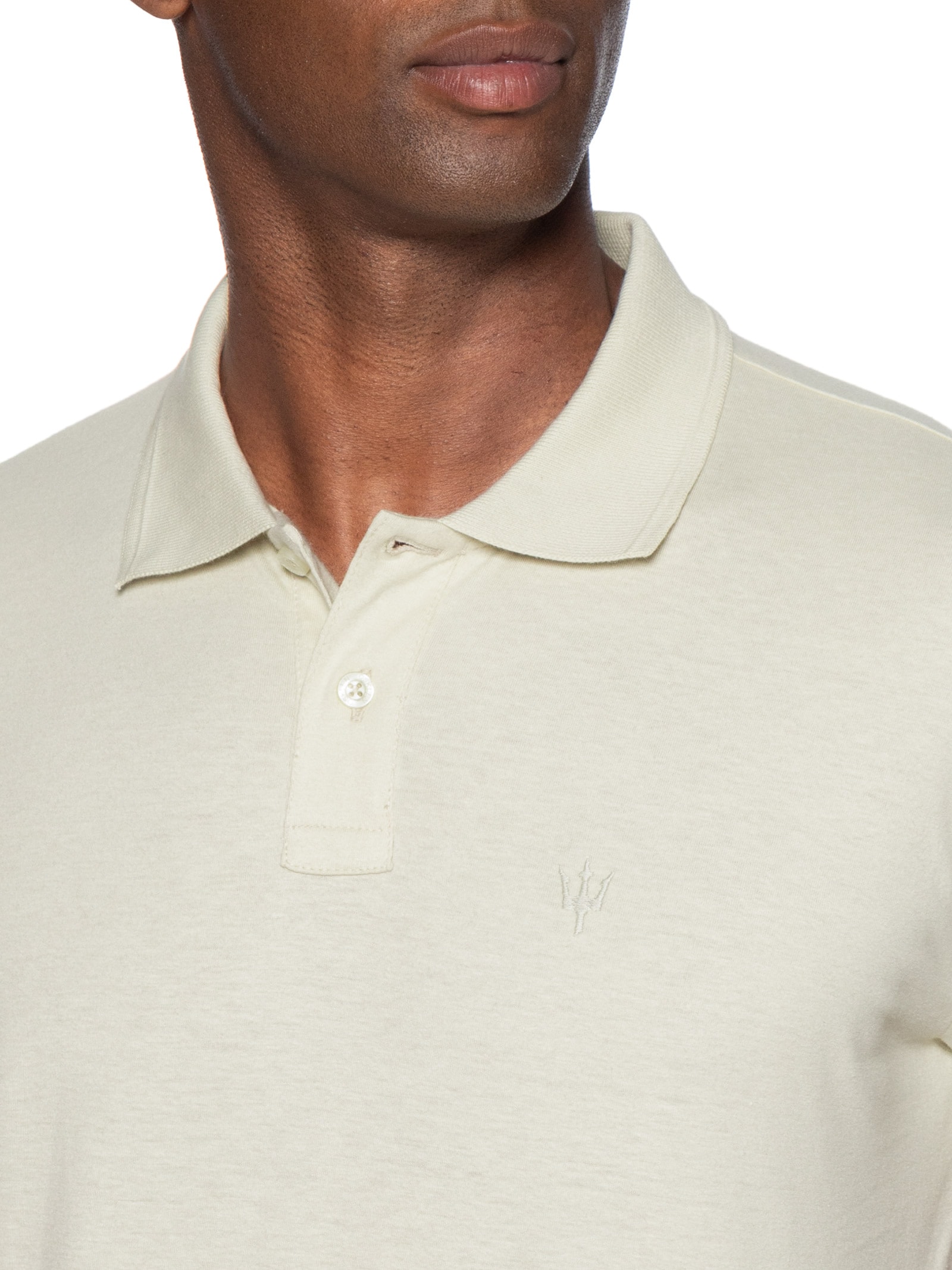 Pólo Masculina Coroa Comfort Bege Osklen