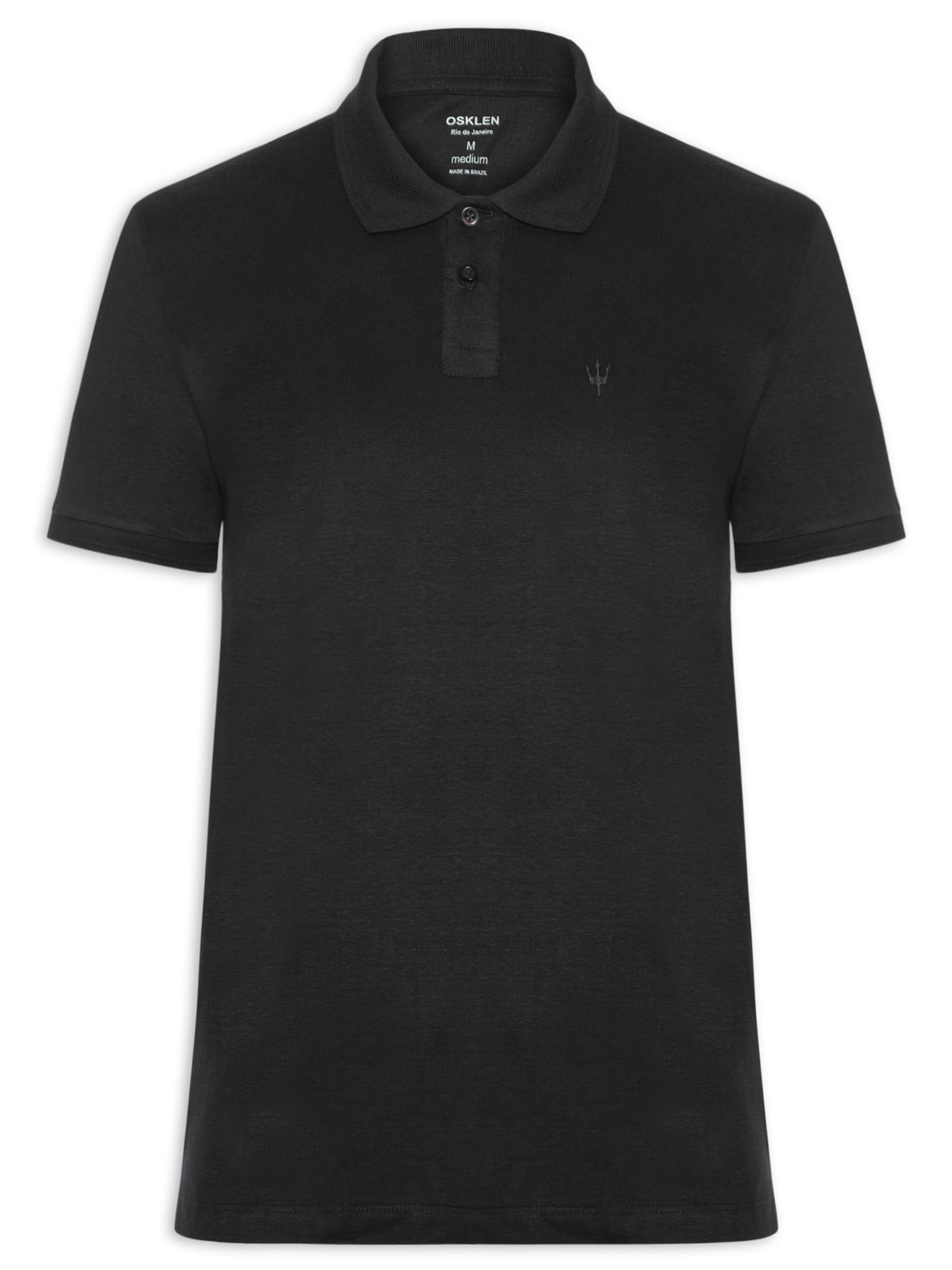 Pólo Masculina Coroa Comfort Preto Osklen