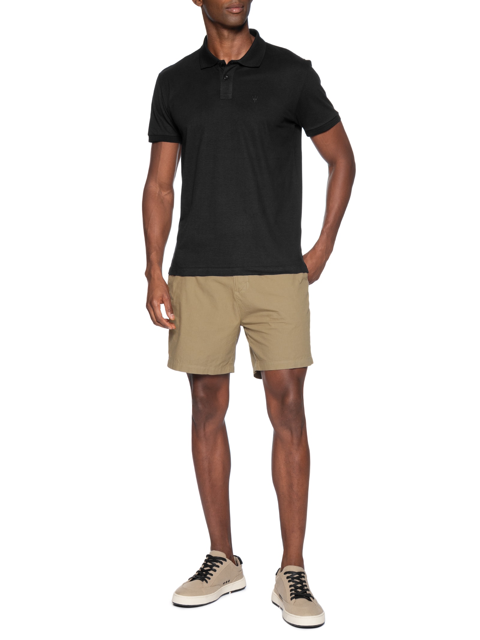 Pólo Masculina Coroa Comfort Preto Osklen