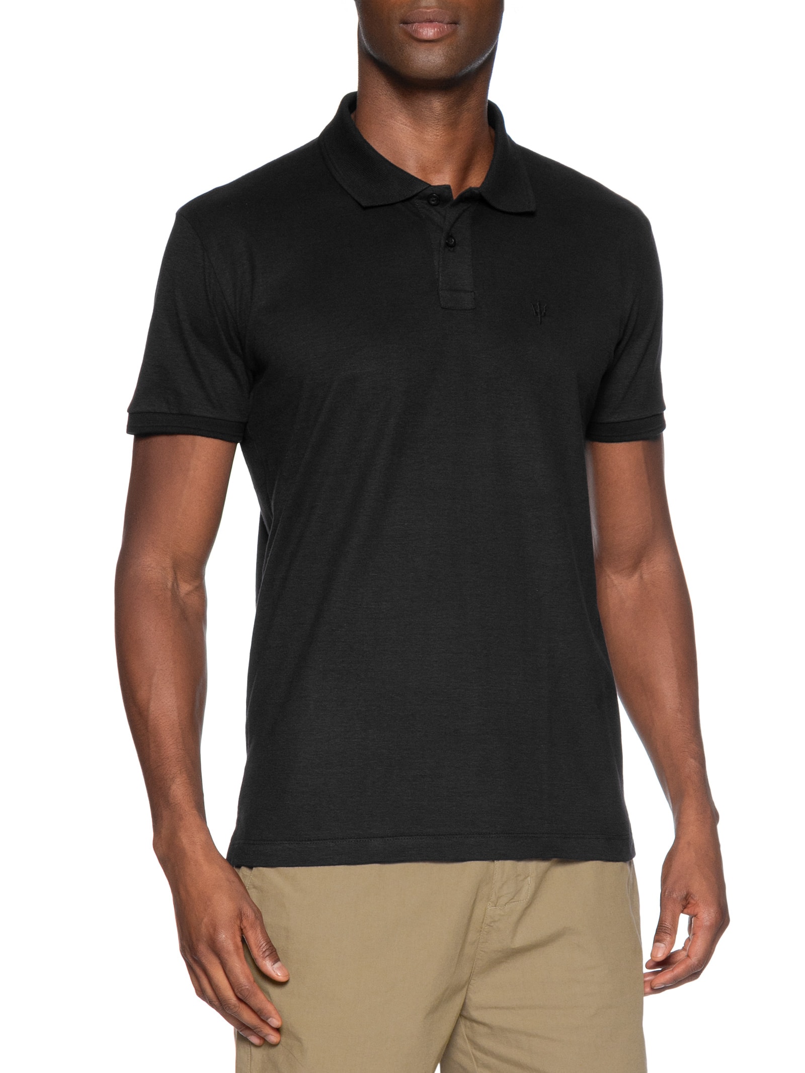 Pólo Masculina Coroa Comfort Preto Osklen