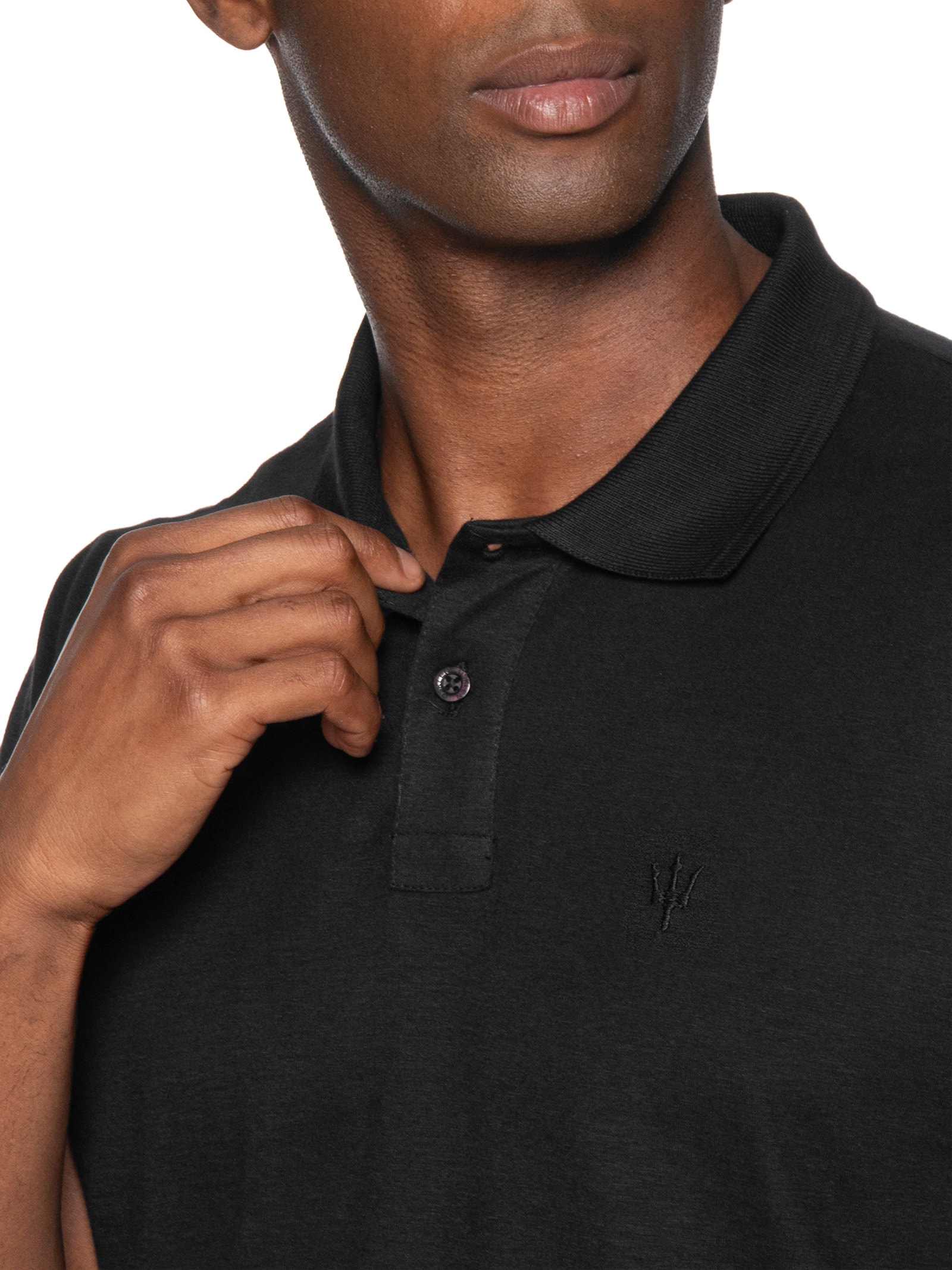 Pólo Masculina Coroa Comfort Preto Osklen