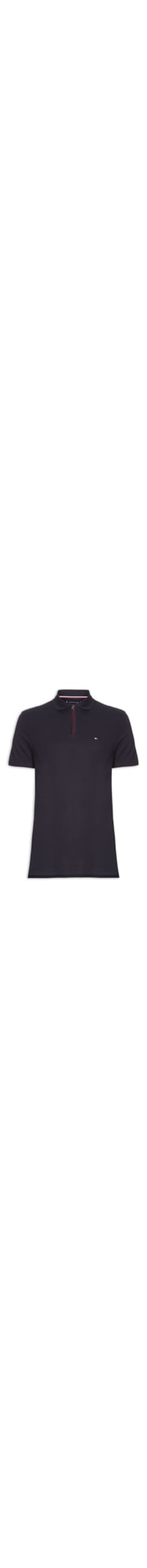 Polo Masculina Cotton Modal Zip - Azul