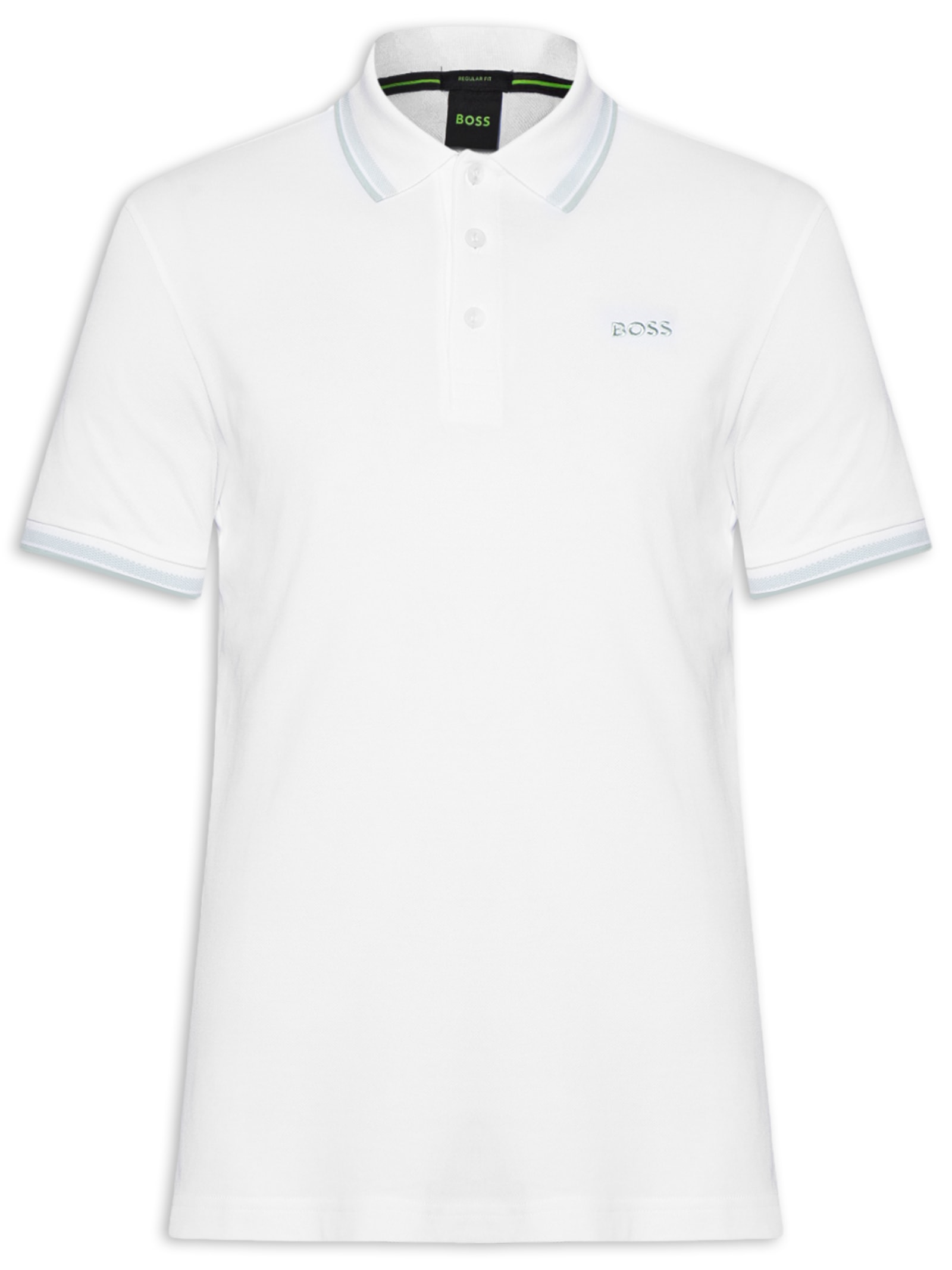 Polo Masculina Cotton Piquet Paddy Branco Boss