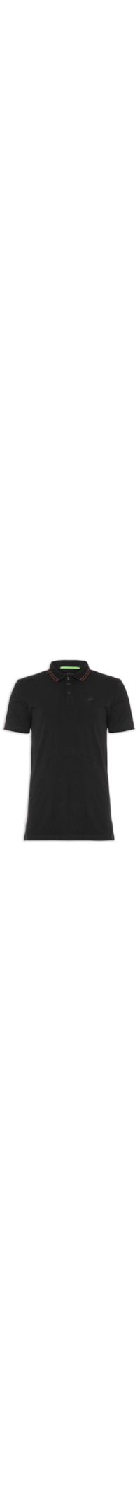 Polo Masculina Cotton Slim Easa Classic Manga Curta - Preto