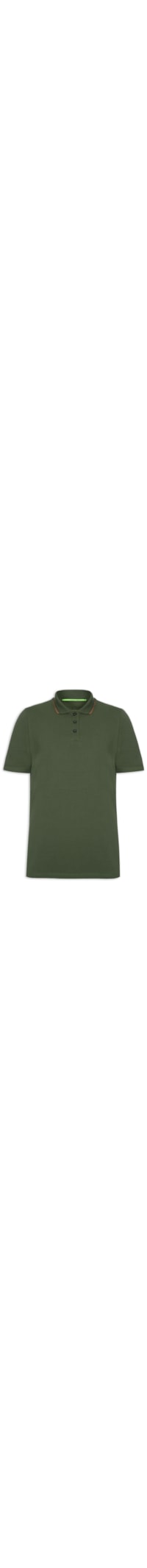 Polo Masculina Cotton Slim Easa Classic Manga Curta - Verde