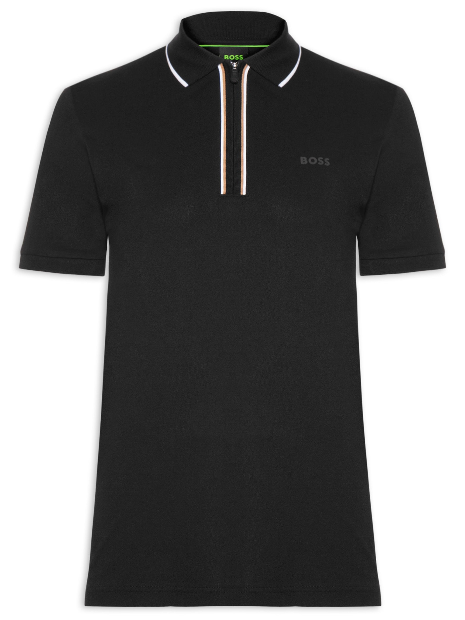 Polo Masculina Crew Neck TS-Logo Preto Boss