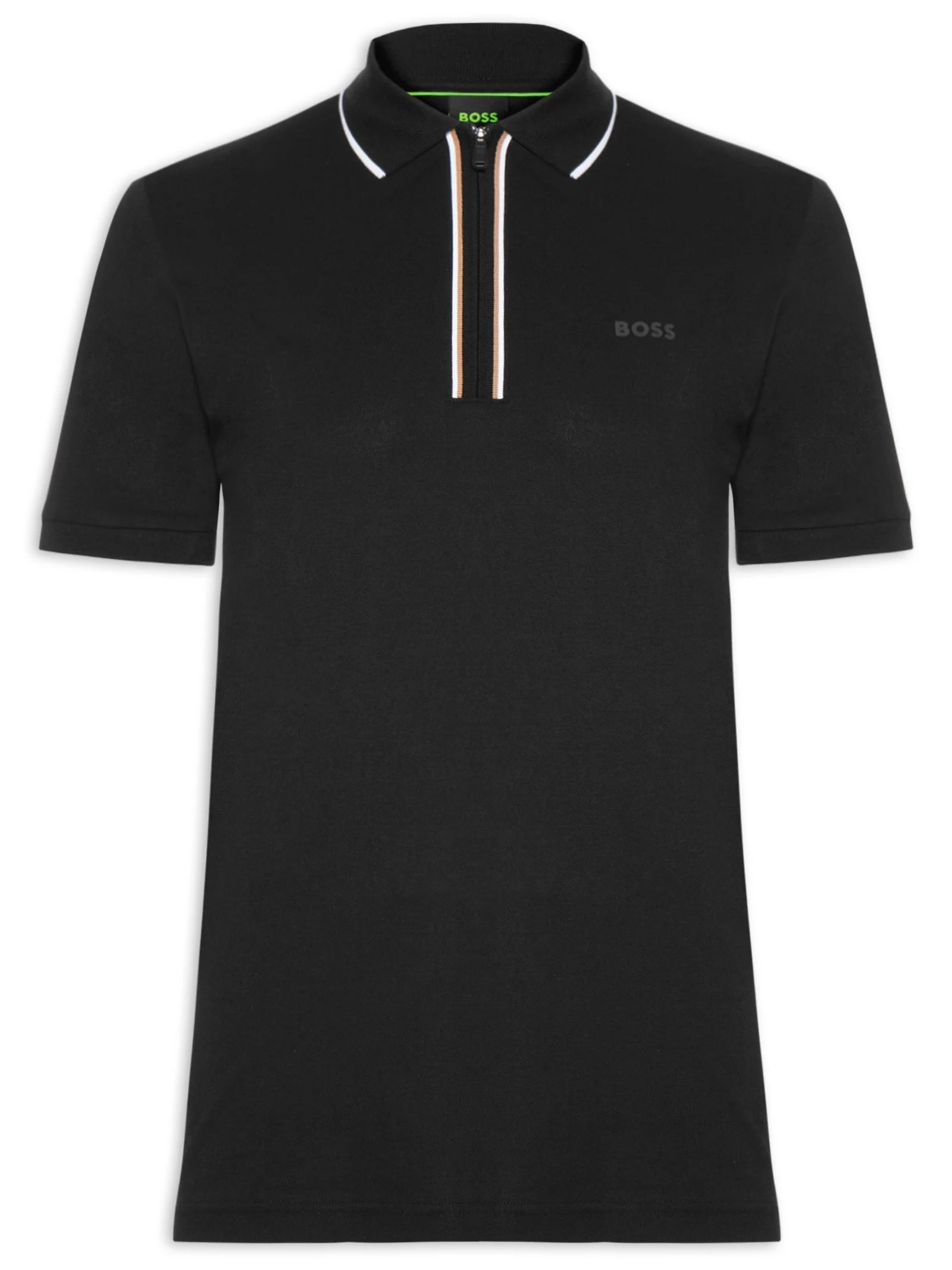 Polo Masculina Crew Neck TS-Logo Slim fit  Preto Boss
